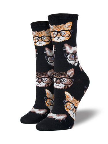 Hipster Cat Socks for Women - Shop Now | Socksmith