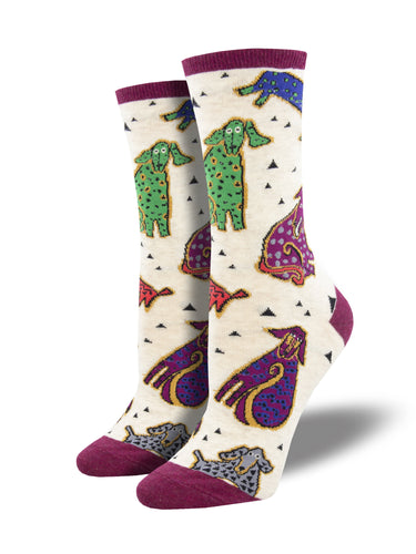 Laurel Burch Doggy Dogs Art Socks for Women | Socksmith