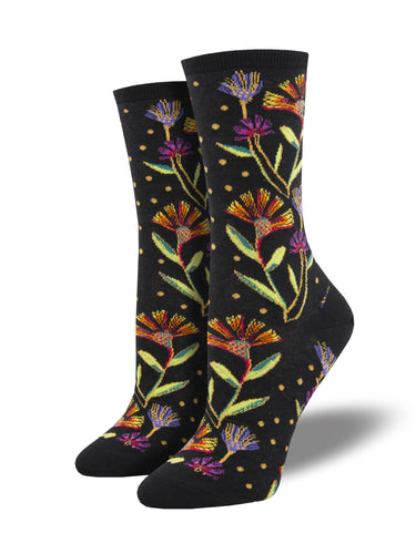 Laurel Burch Wildflowers Art Socks for Women - Shop Now | Socksmith